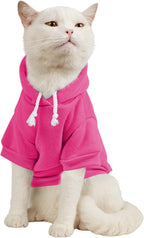 QWINEE Basic Dog Hoodie Sweatshirt Puppy Sweater Warm Cat Costumes Pet Clothes for Chihuahua Puppy Kitten Small Medium Dogs Cadet Blue Medium - Image 14