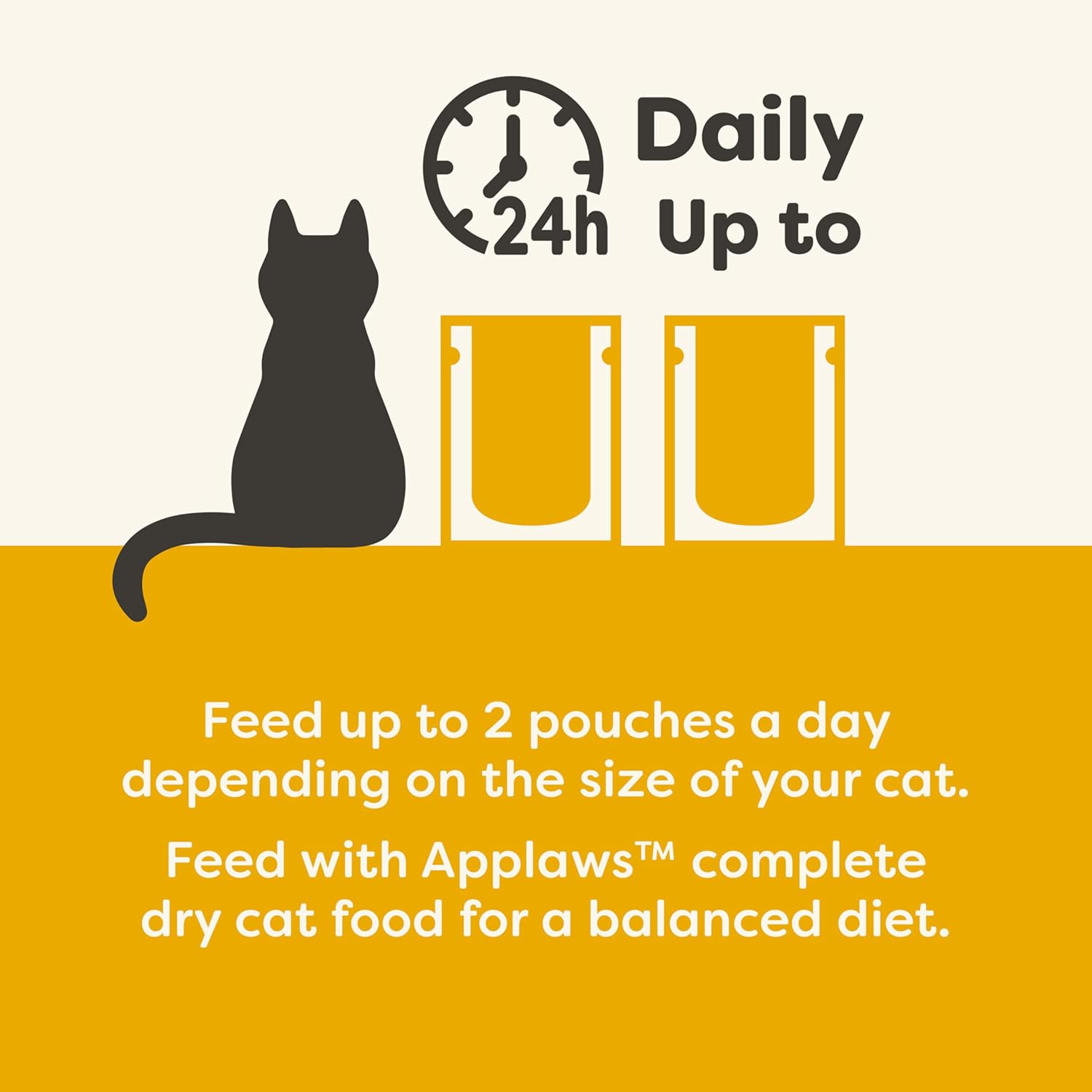 Limited ingredient smooth mousse texture cat food topper pouring out of the pouch.