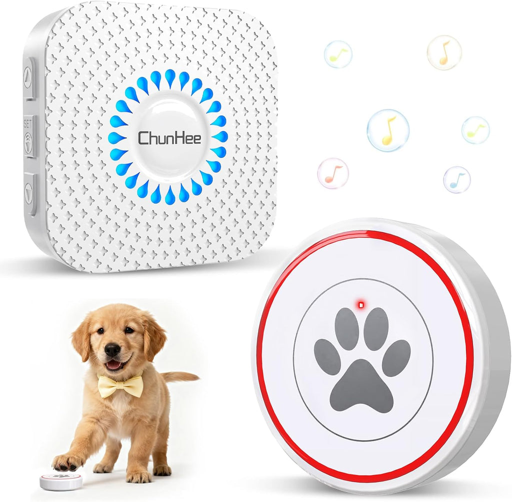 ChunHee Dog Bells for Door, Wireless Dog Doorbell for Potty Training, Dog Bells to Go Outside, Dog Potty Bell with Waterproof Button, 55 Chimes & Adjustable Volume - Image 13