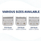 Bucchelli 1.5mm cat clipper blade packaging showing specifications and hardness rating
