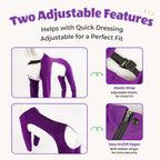 T'CHAQUE pet surgical suit with adjustable neck buckle