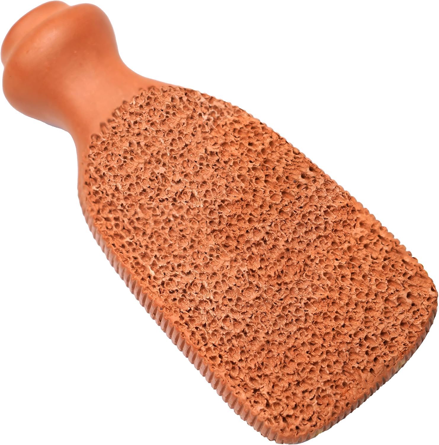 Quba Linen 2-sided terra cotta pumice stone front view
