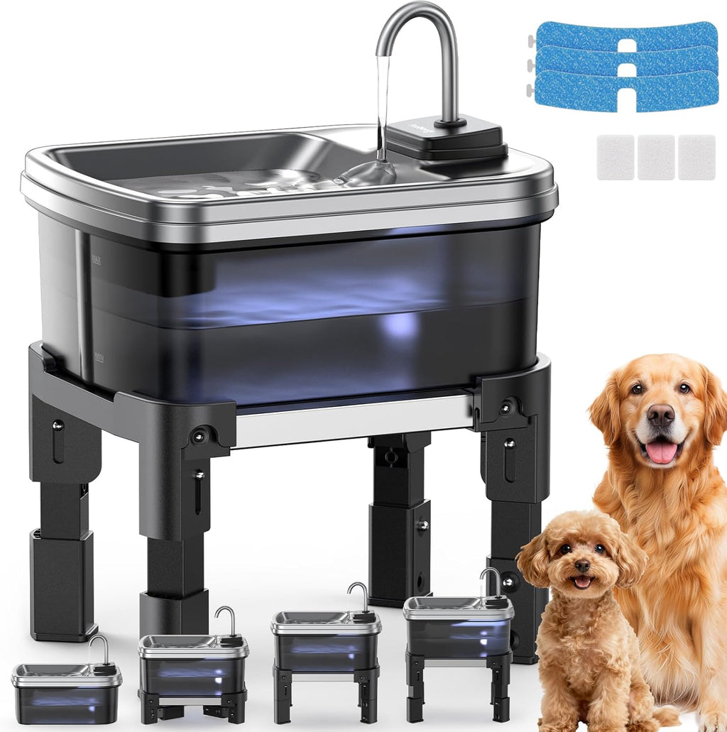 FeelNeedy 9L elevated dog water fountain front view
