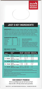 The Honest Kitchen grain free fish recipe packaging showing human grade quality