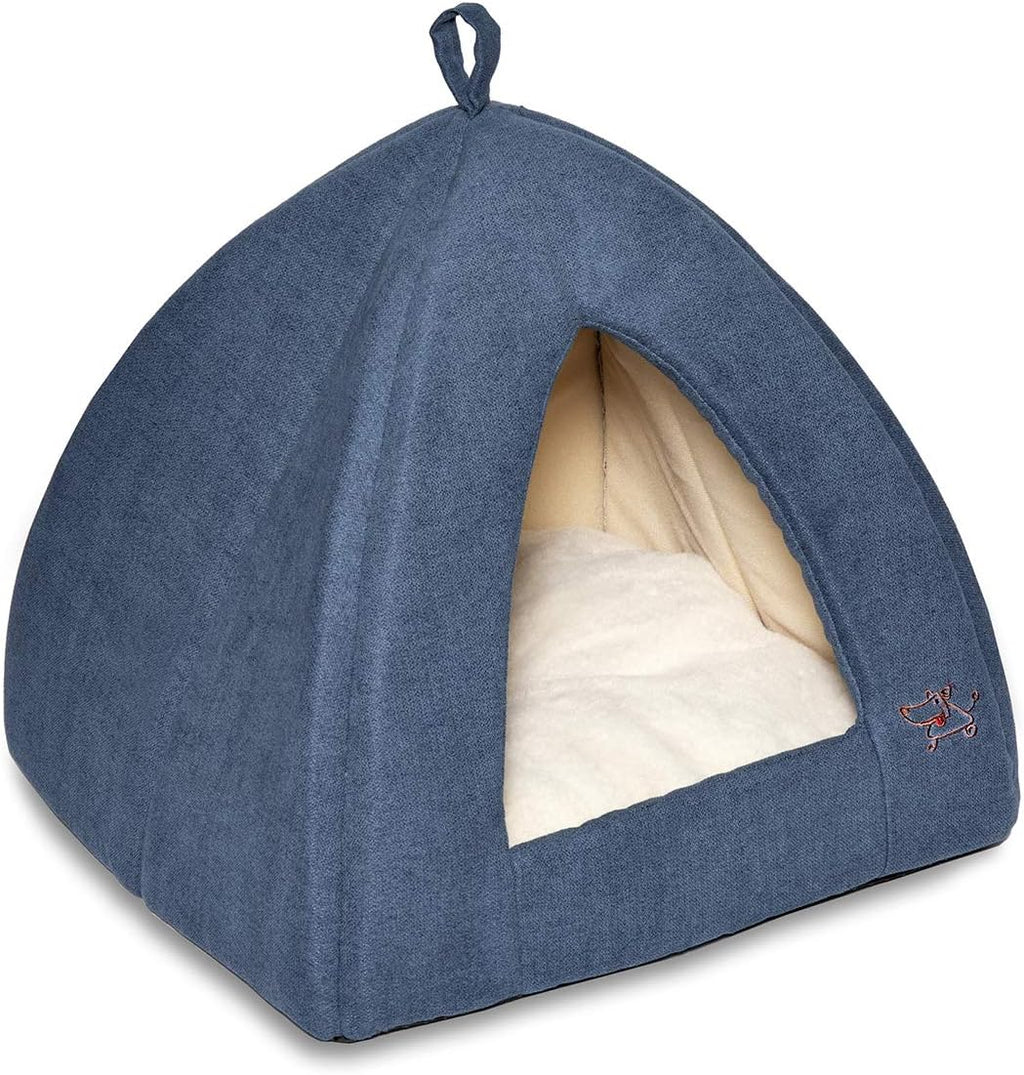 Best Pet Supplies Cat Bed for Indoor Cat, Domed Tent House with Removable Pillow, Covered Cat Cave for Small Dog, Puppies and All Breeds of Cats - Gray, 16 x 16 x H:16" - Image 10