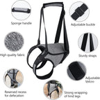 Grey XL dog support sling showing abdominal coverage