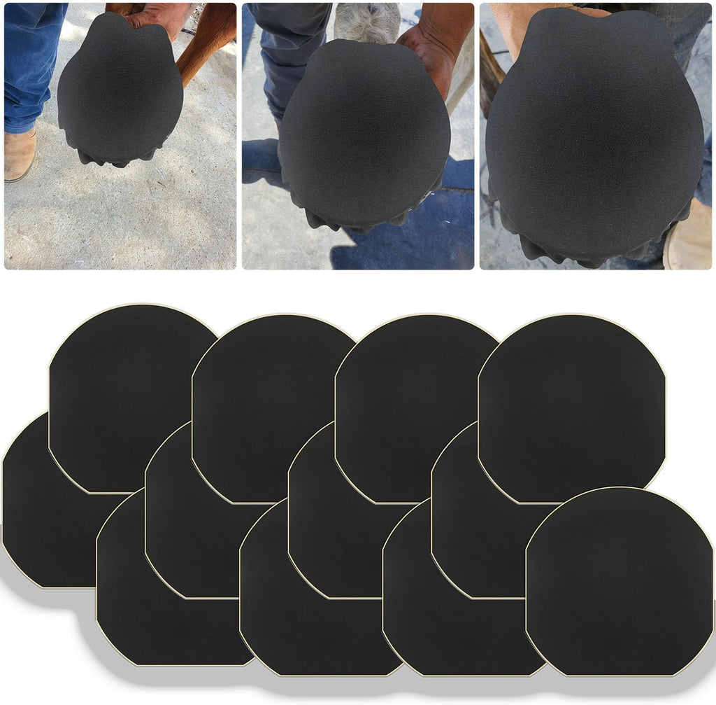 EPICHORIZON horse hoof tape twelve pack front packaging view showing pre-cut cotton adhesive wraps.