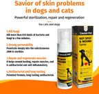 Cassiel Pet wound care spray showing bottle dimensions and fluid ounce size