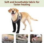 Close up of soft abrasion-resistant fabric on dog recovery sleeve