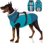 Dog Coat, Warm Dog Jacket with Harness Built in, Waterproof Pet Winter Coat Snowsuit with Zipper, Reflective Fleece Jacket for Extra Large Dogs, Weimaraner, Red XXL - Image 11