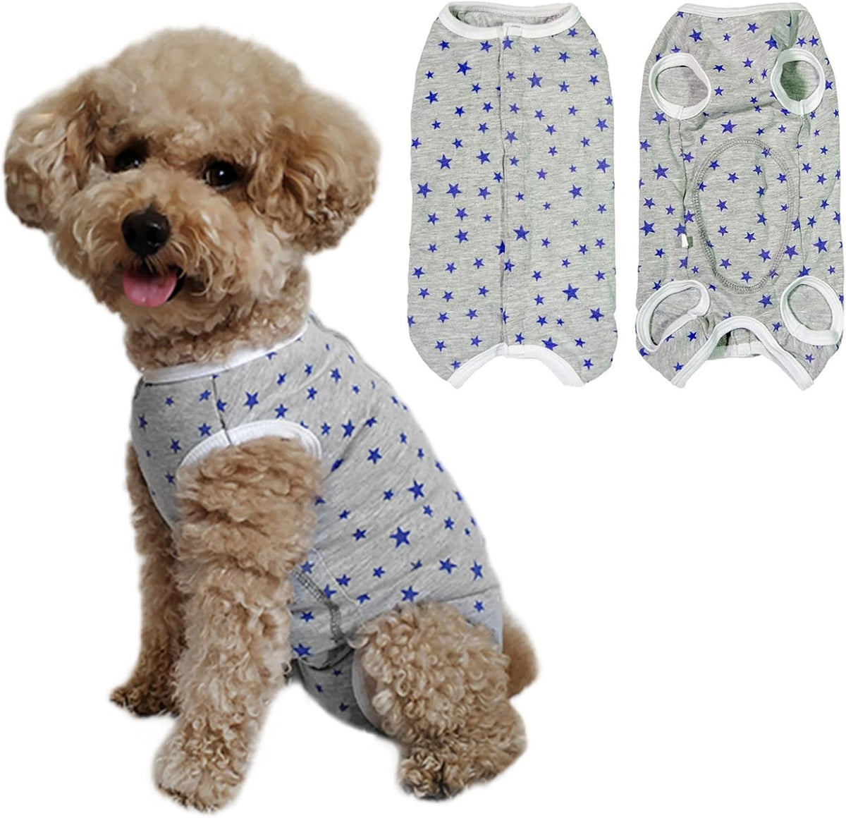 Dog's Recovery Suit Post Surgery Shirt for Puppy, Small Dog Surgical Recovery Suit for Female Male Dogs, Dog Onesie Protect Surgical Wound(Pink White Stripe-m) - Image 12
