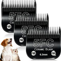 Audoc 5FC dog grooming clipper blades replacement front view three pack