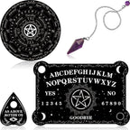 Threan Pendulum Dowsing Divination Board with Amethyst set front view