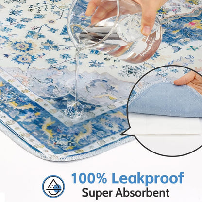 Uligota washable pet mat placed inside dog crate