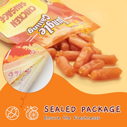 Easy to chew chicken sausage dog snacks