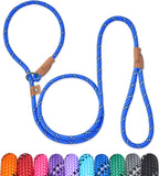 5 FT Slip Lead Dog Leash, Heavy Duty Rope Leash for Small Medium Large Dogs, No Pull Training Lead with Reflective Thread, Strong Comfortable Loop Leash (Lavender Stripe, Medium(3/8")) - Image 9