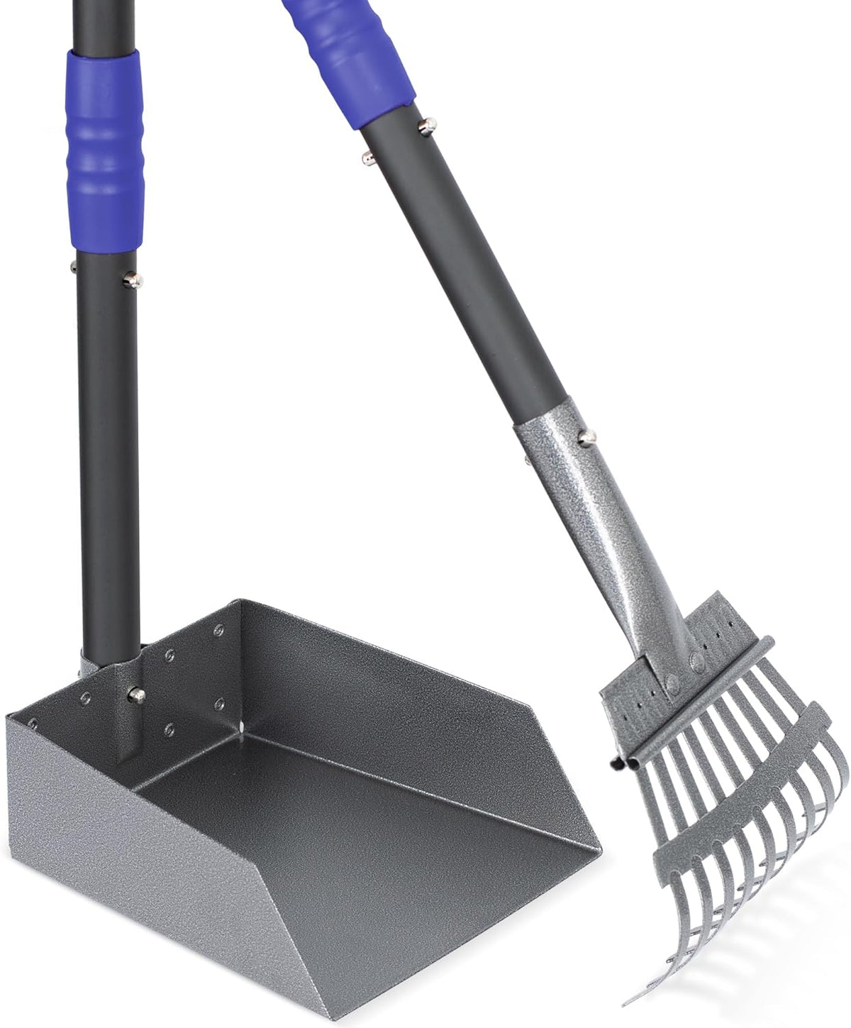 Heeyoo Dog Pooper Scooper, Dog Poop Tray and Rake Set, Pet Waste Removal Scoop with Long Adjustable Sectional Stainless Handles - Image 11