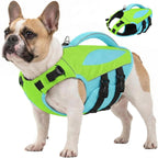 AOFITEE Large Dog Life Jacket, XL Dog Life Vest for Swimming, High Buoyancy Pet Swim Vest Swimsuit with Rescue Handle and D-Ring, Adjustable Reflective Lifesaver for Large Dogs (Blue with Yellow) - Image 9