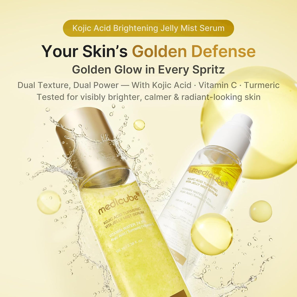 medicube Jelly Mist Serum with Kojic Acid Turmeric, Brightening Face Mist - Image 2