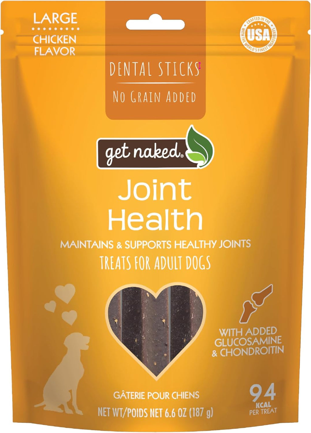 Get Naked Grain Free 1 Pouch 6.2 Oz Joint Health Dental Chew Sticks, Small - Image 9