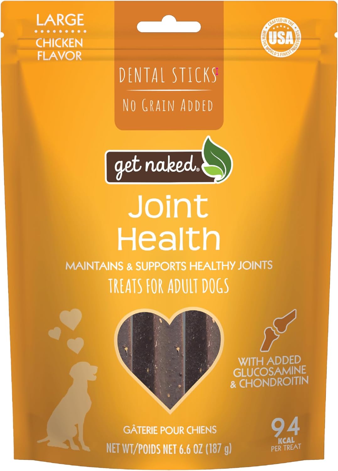 Get Naked Grain Free 1 Pouch 6.2 Oz Joint Health Dental Chew Sticks, Small - Image 9