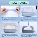 Blue and clear drawstring pet cleanup bags rolls