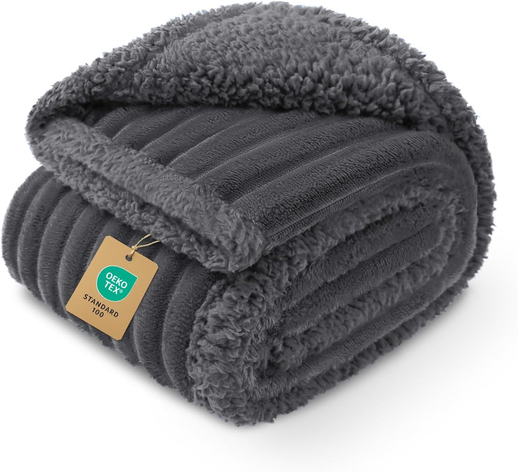 Luciphia Waterproof Dog Blanket for Large Dogs Ultra-Soft Calming Cut Pile Flannel Throw Durable & Warm Furniture Protection for Couch Bed Pet Blanket Machine Washable Stone Gray,L(65''x57'') - Image 11