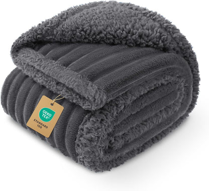Luciphia Waterproof Dog Blanket for Large Dogs Ultra-Soft Calming Cut Pile Flannel Throw Durable & Warm Furniture Protection for Couch Bed Pet Blanket Machine Washable Stone Gray,L(65''x57'') - Image 11
