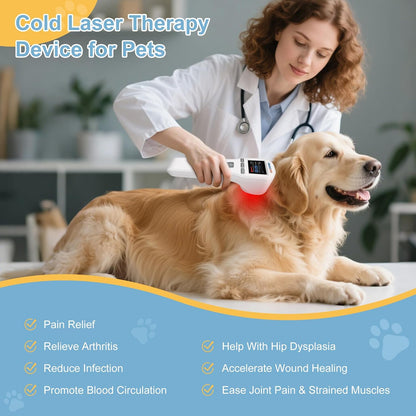 Side view of MBBQNN red light therapy machine for dogs and cats