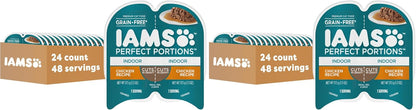 IAMS Perfect Portions Grain Free Wet Cat Food, Indoor Adult Cat Food Wet Cuts in Gravy, Variety Pack: Tuna & Salmon Recipe, 1.98 lb. (Pack of 1) Twin-Pack Trays - Image 15