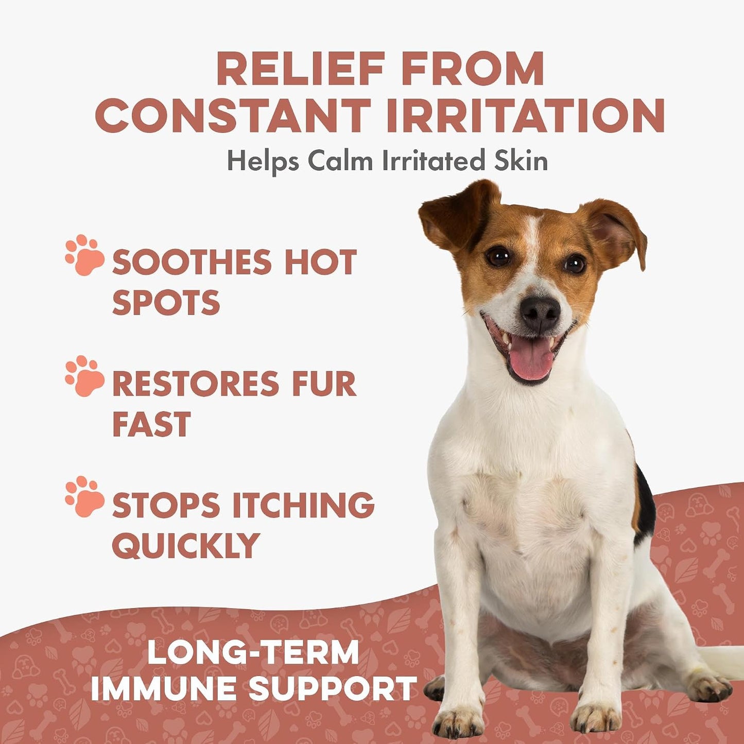 BestLife4Pets natural dog itching relief supplement bottle showing 400 tiny pills count.