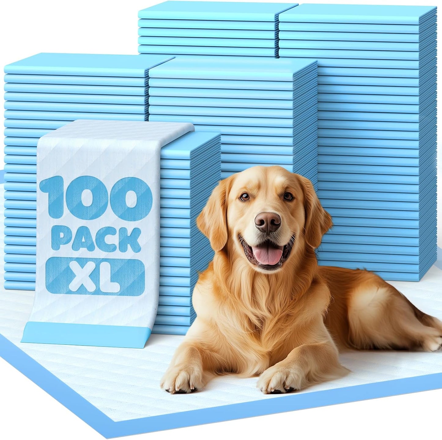 Powools Charcoal Puppy Pads - 100 Packs, 34"x28" Ultra-Large Puppy Pads, Odor-Control Carbon Pee Pads for Dogs, 6-Layer Ultra-Absorbent & Quick-Dry Black Training Pads - Image 10