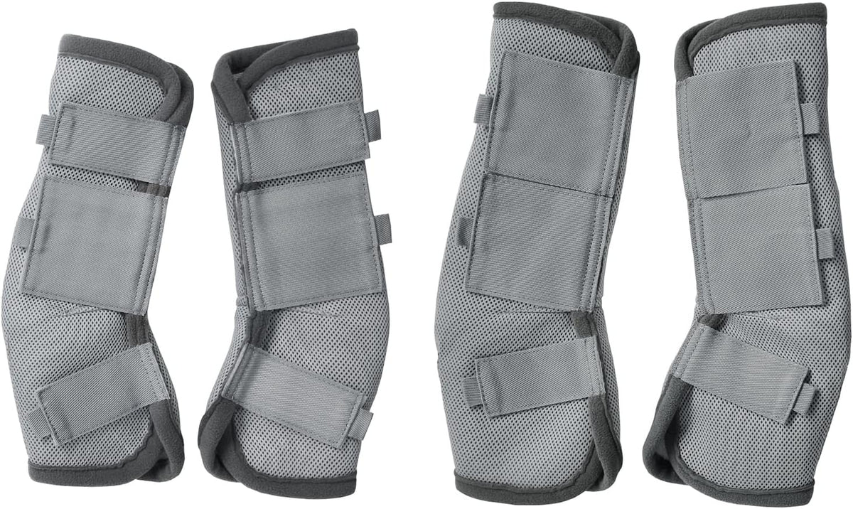 Horse Fly Boots Set of 4, Breathable Comfy Mesh Fly Boots for Horses, Non-Slip Horse Fly Leggings No More Stomping & Horsefly Nuisance Violet Full - Image 9