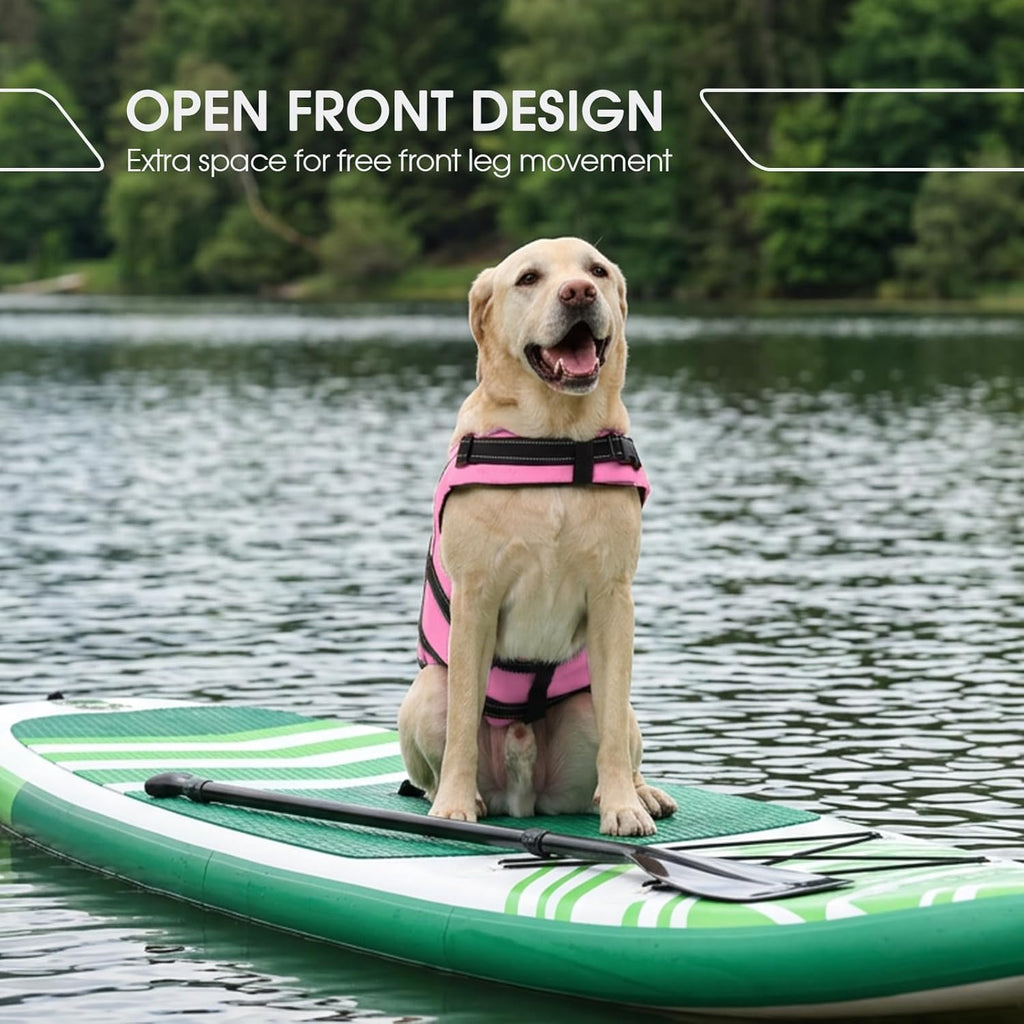 FUAMEY small dog water vest flat layout displaying interior foam padding