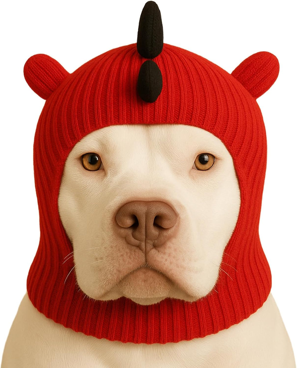Folded LovinPet dinosaur dog snood showing quality knit texture