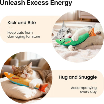 Potaroma 9.4 inch fish toy set for indoor cats