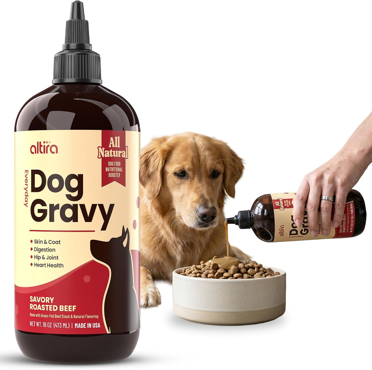 Everyday Dog Gravy - Hickory Bacon | Wet Dog Food Topper for Dry and Wet Food with Glucosamine, MSM, Bone Broth, Omega 3, Probiotics & Taurine | Picky Eaters, Hip & Joint Support | 16 oz - Image 12
