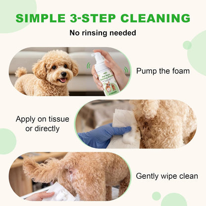 Pet Anal Gland Cleaner & Dog Butt Wash Mousse - No-Rinse Deodorizing Foam for Dogs & Cats - Deep Cleansing for Itchy Scooting, Fishy Odors & Sticky Mess - Image 9