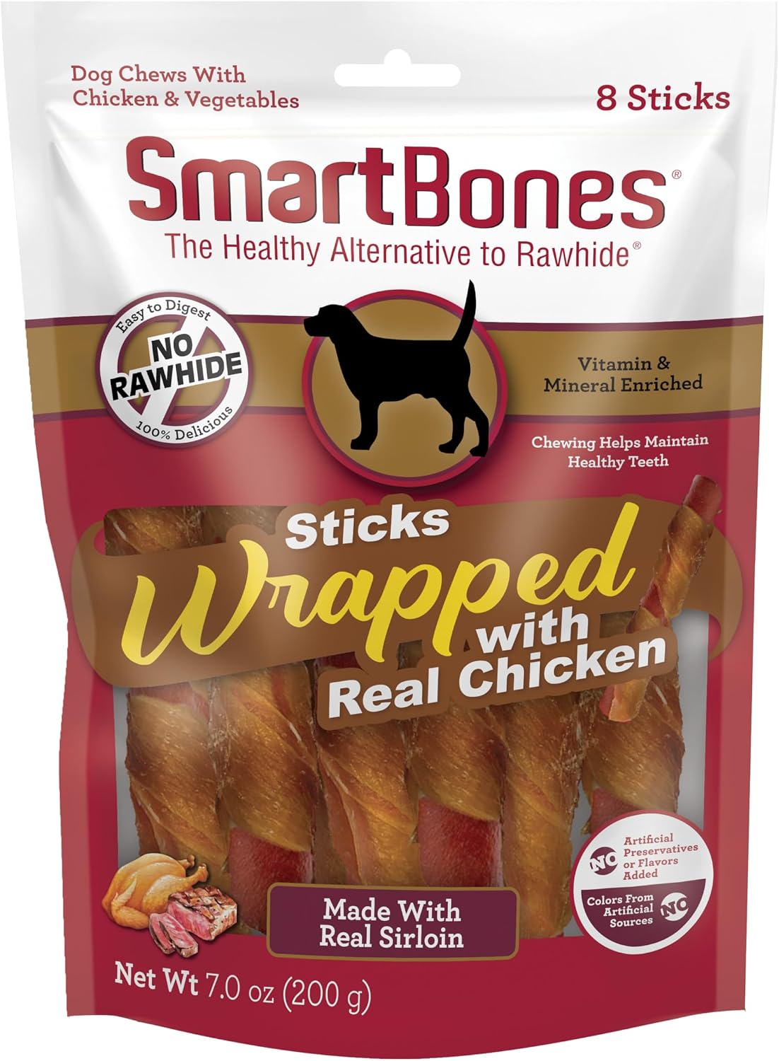 SmartBones Chicken-Wrapped Sticks, Treat Your Dog to a Rawhide-Free Chew Made with Real Chicken and Peanut Butter, 7 Ounce (Pack of 2) - Image 15