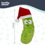 Whimsical pickle cat toy with organic catnip filling.