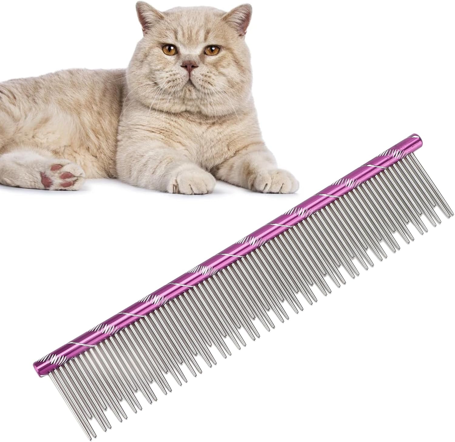 Zerodis stainless steel comb for removing pet hair mats