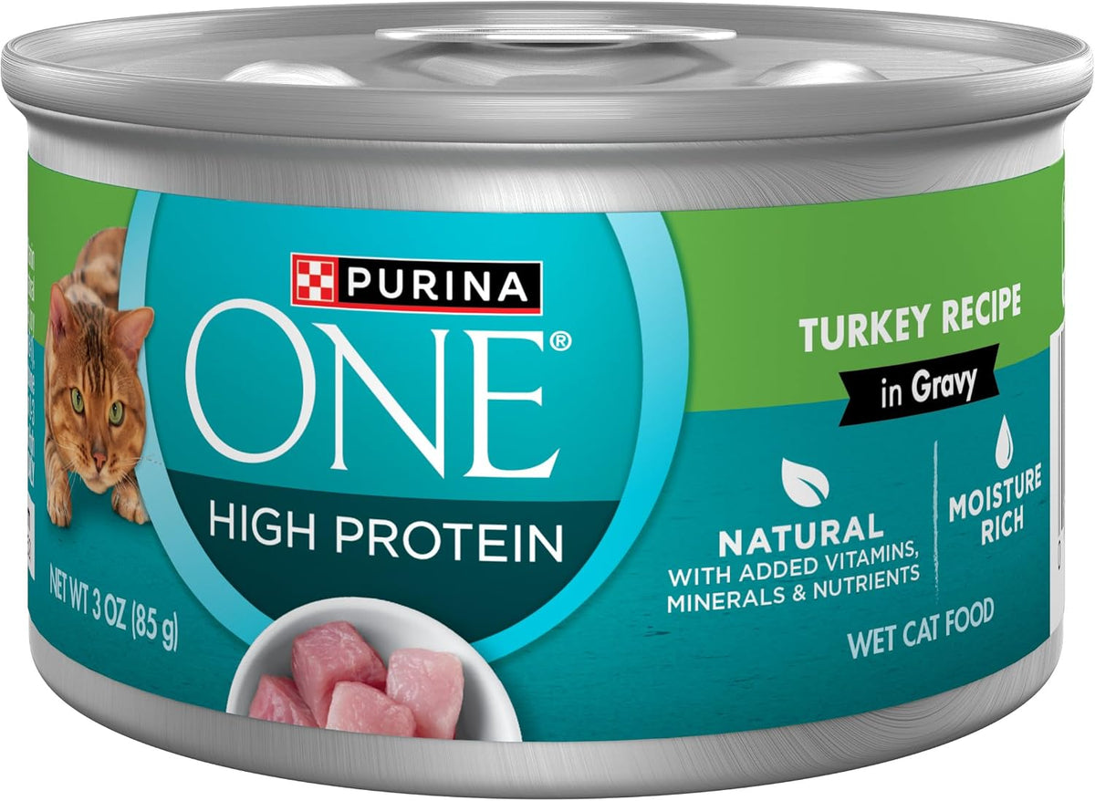 Purina ONE Natural, High Protein Cat Food Variety Pack, Turkey, Chicken and Tuna Recipes - (2 Packs of 12) 3 oz. Cans - Image 15