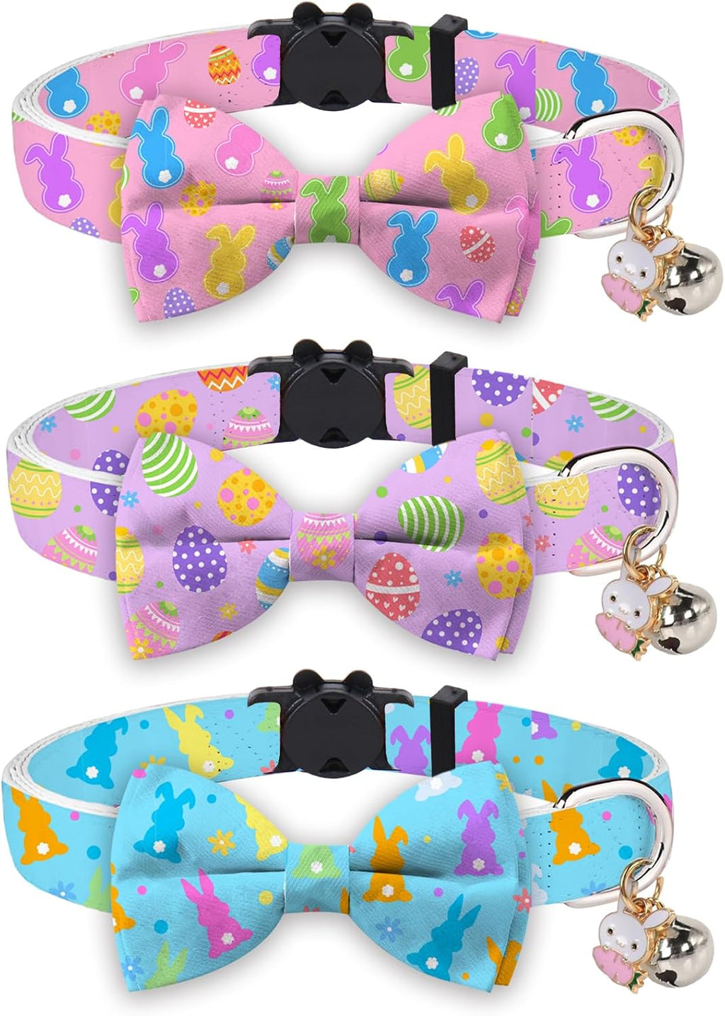 JarThenaAMCS 3 Pcs Tribal Southwest Cat Collar with Breakaway Bell Bow Tie Western Aztec Adjustable Kitten Collars for Small Pet Girl Boy Cats Small Pet Party - Image 11