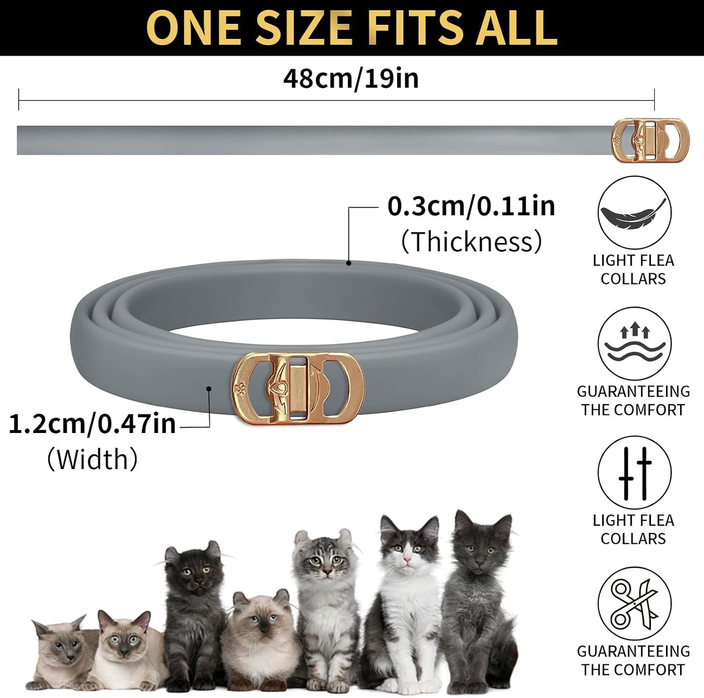 Inside the box of Yotango 4 pack cat flea collars