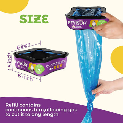 Top angle shot of Kingly premium litter cartridges showcasing the durable leak proof material construction.