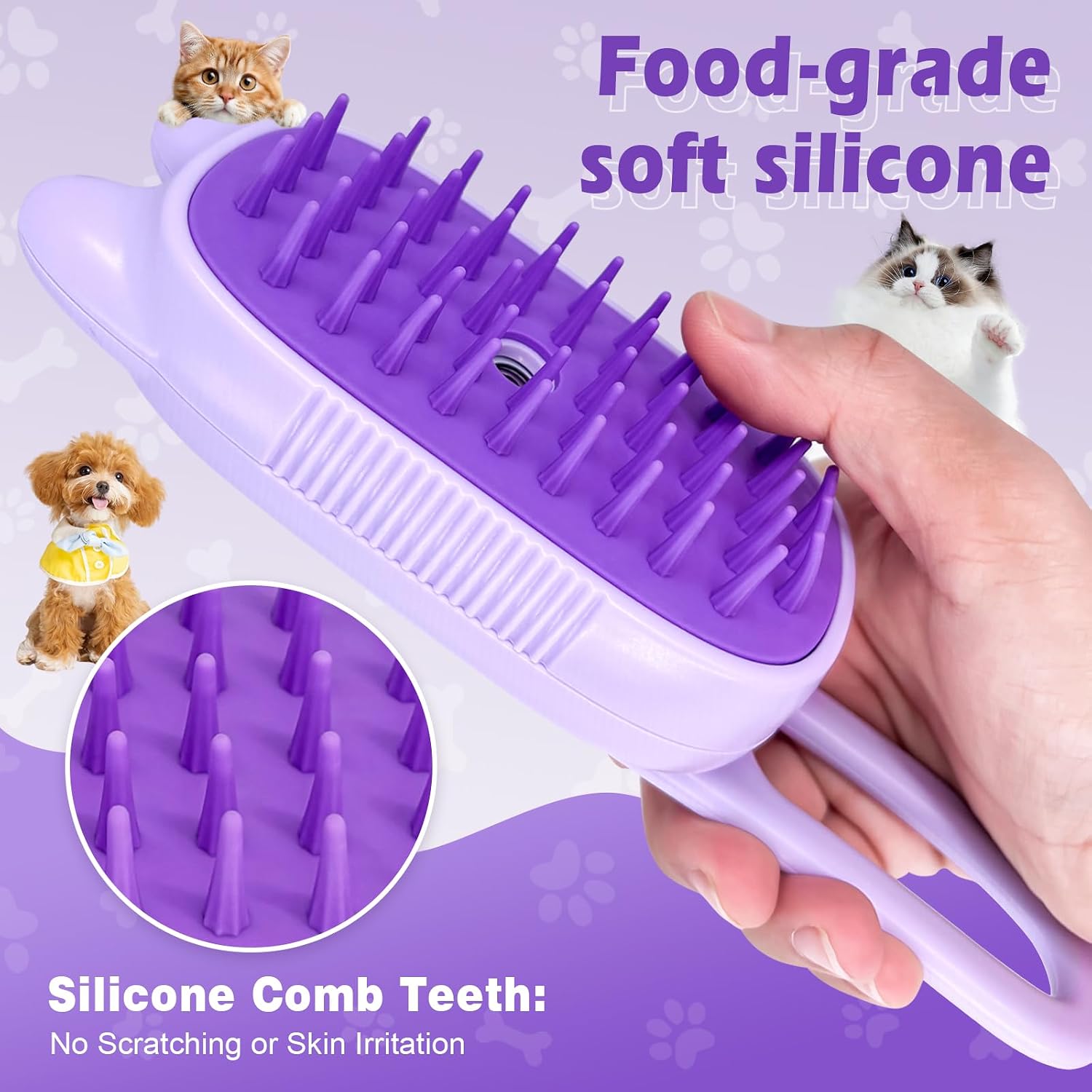 Side profile of Cintoko 3 in 1 pet shedding tool