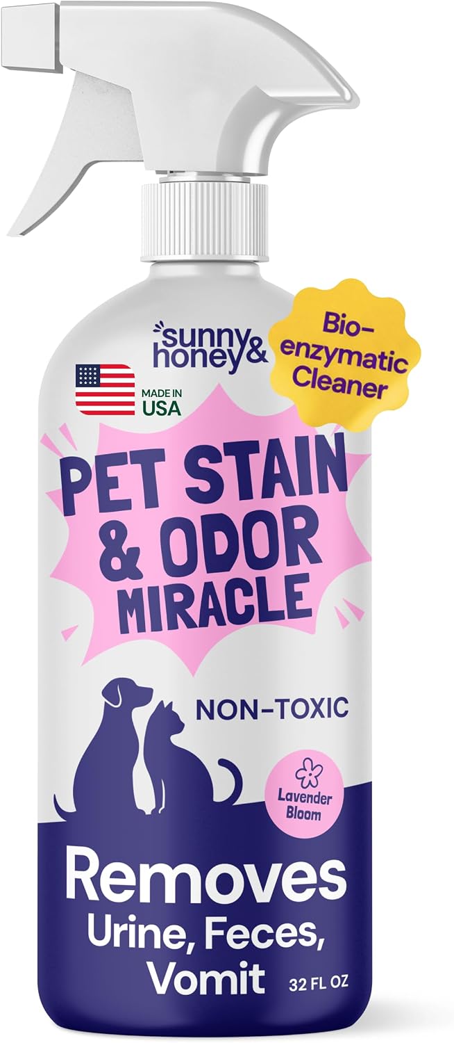 Sunny & Honey Oxy Pet Stain and Odor Eliminator - Oxygen Powered Carpet Cleaner Spray and Upholstery Cleaner - Pet Stain Remover for Rugs, Couches and Mattresses - Unscented (32 fl oz) - Image 13