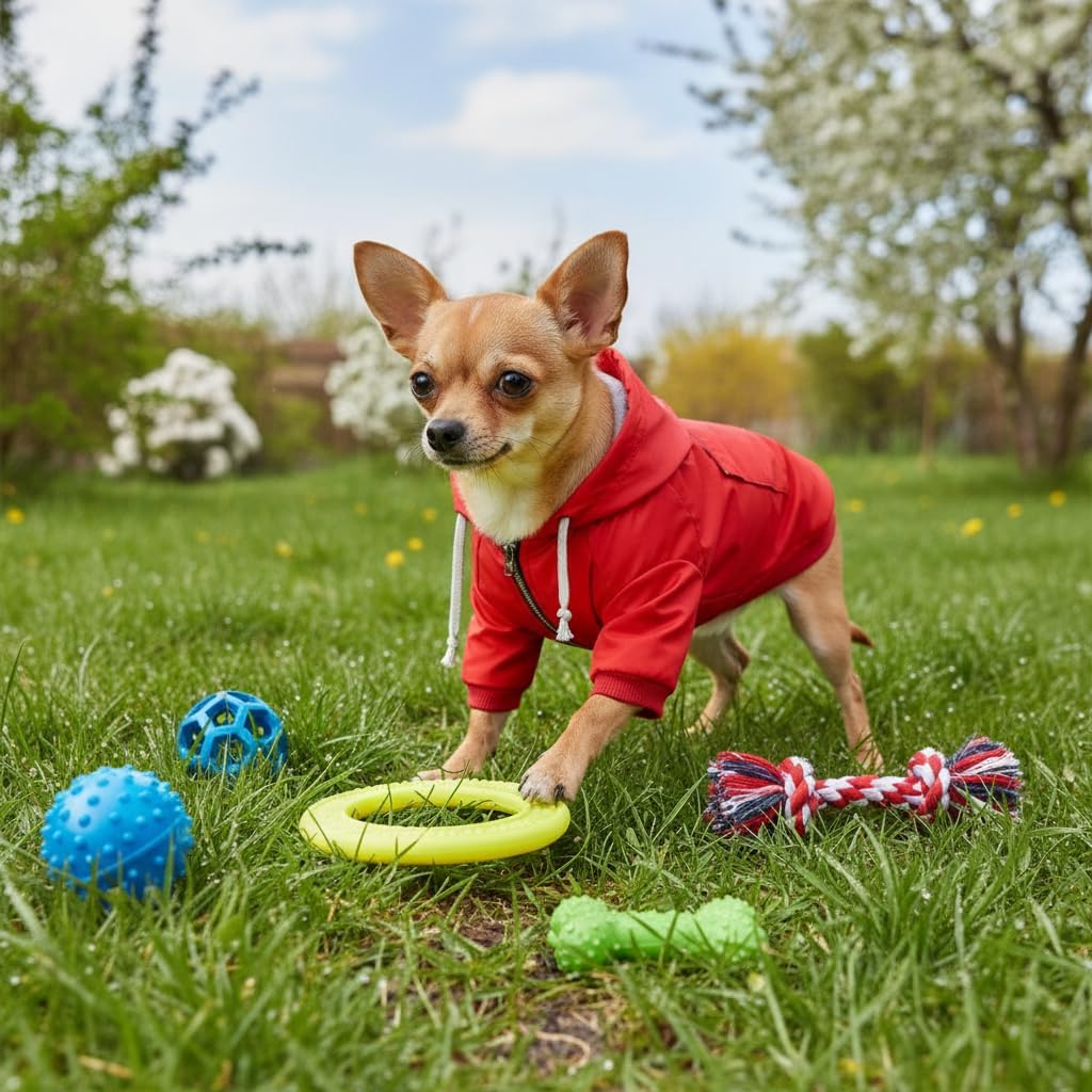 Morezi dog protective outerwear with rolled up sleeves