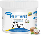 Daily eye cleaning routine pads for white dogs and kittens