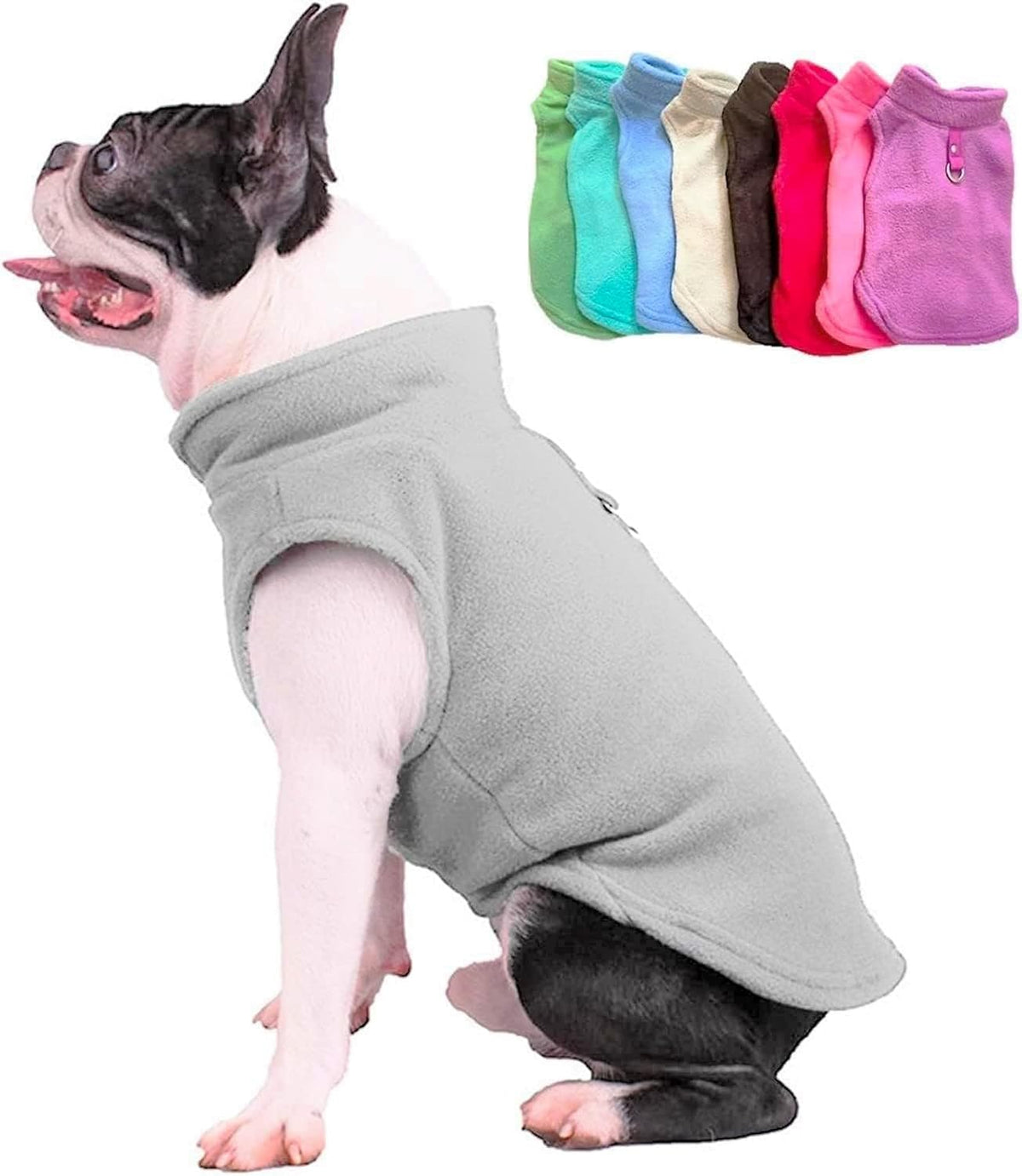 JACKO & CO - Fleece Vest Dog Sweater with Leash Ring - Soft, Warm & Lightweight Pullover Coat for Small & Medium Dogs, Puppies & Cats - Cozy Fall/Winter/Spring Pet Jacket (Pink Lemonade, Small 4-6lbs) - Image 9